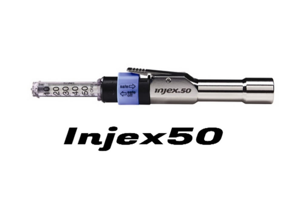 針のない麻酔注射器「Injex50」の使用